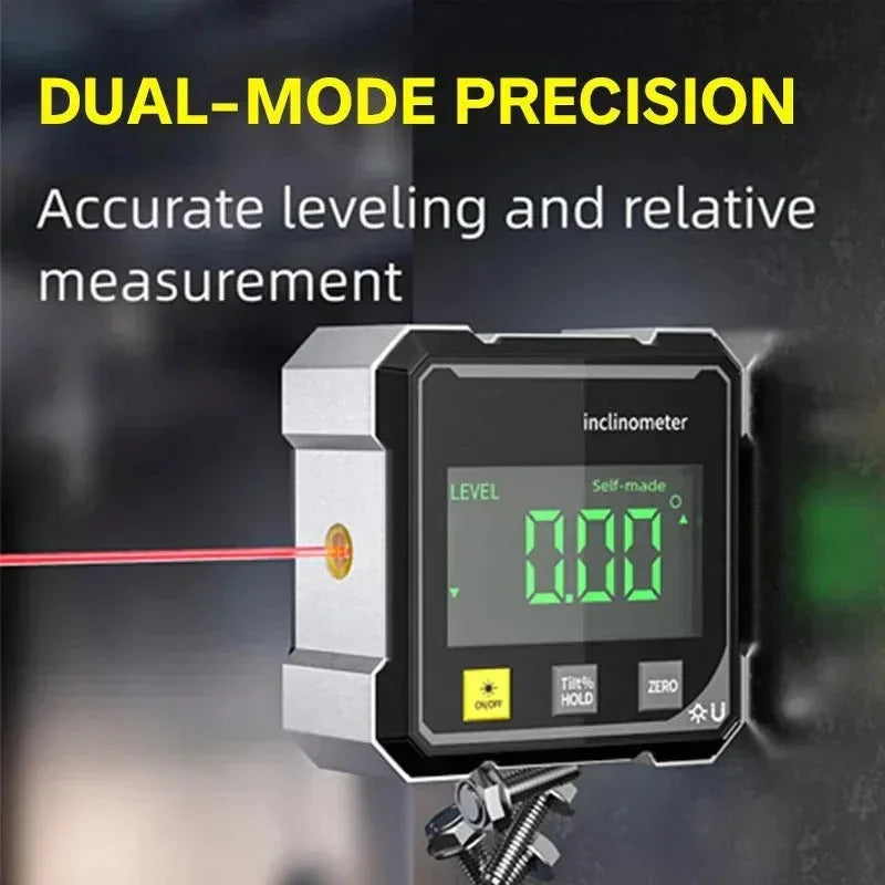 MAGNETIC DIGITAL ANGLE GAUGE - DUAL LASER PROJECTION