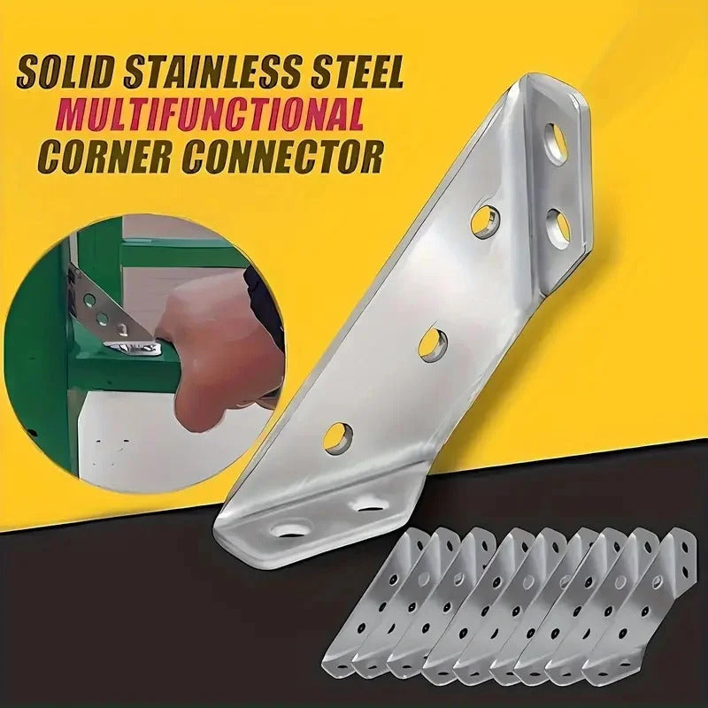 10 x METAL CORNER BRACE BRACKETS 90 DEGREE ANGLE JOINT FIXING 40 SCREWS