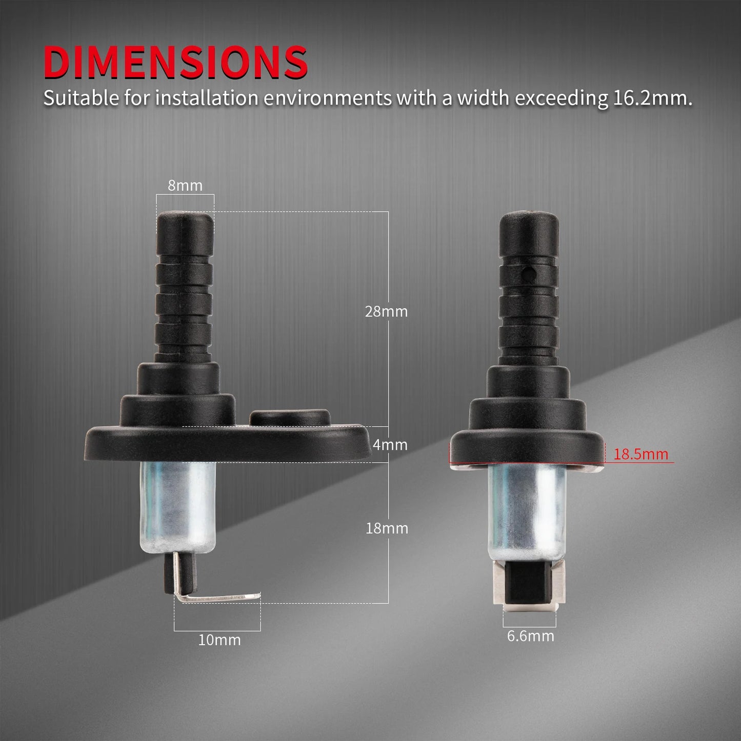 5 x DOOR PIN SWITCH 12V MOMENTARY