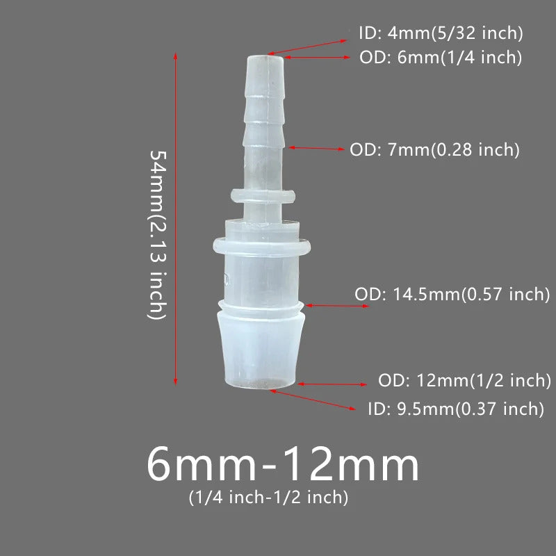 6 8 10 12 16 20 25mm REDUCING BARB CONNECTOR