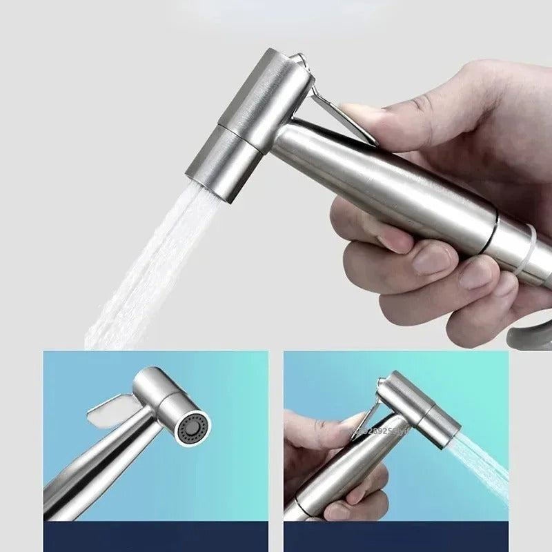 STAINLESS STEEL HAND SPRAY GUN - BIDET TOILET SHOWER 1/2"