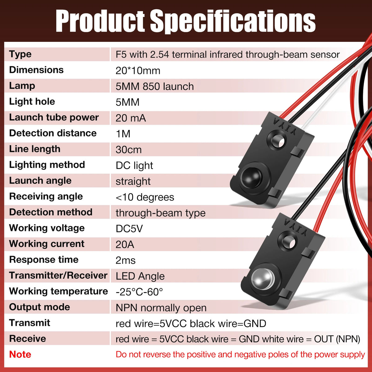 4 PAIRS BREAK BEAM SENSOR 24V – INFRARED THROUGH-BEAM PHOTOELECTRIC DETECTOR