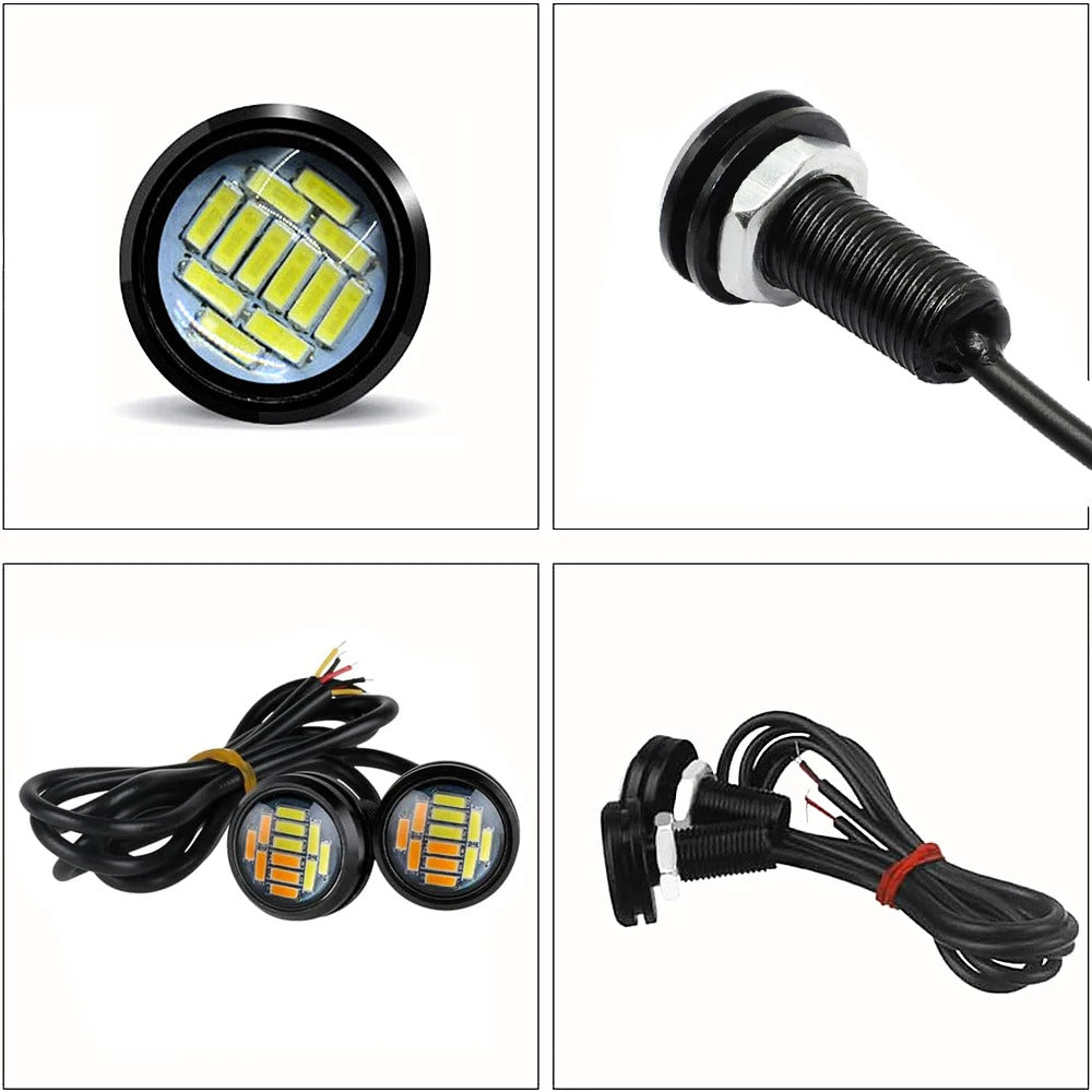 4 x LED CAR AUTO DRL DAYTIME RUNNING LIGHT 12V 15W