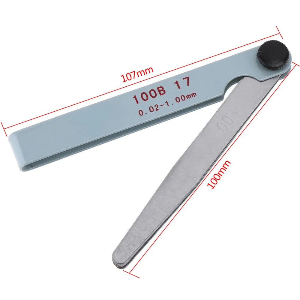 0.02 - 1.00mm FEELER GAUGE - METRIC GAP MEASURING TOOL