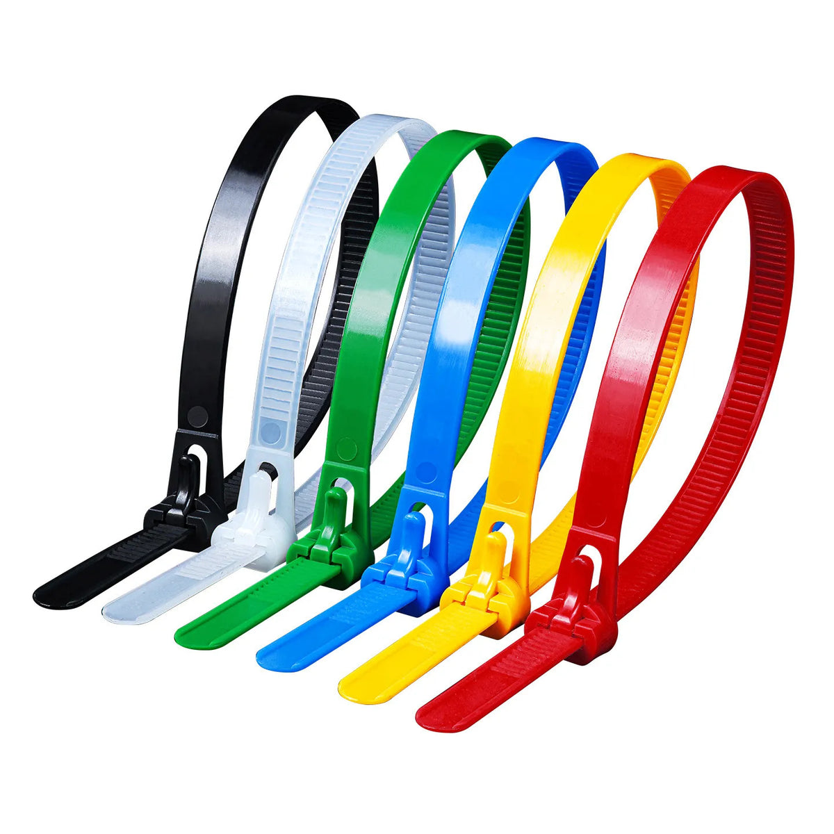 100 x REUSABLE NYLON CABLE TIES 150MM