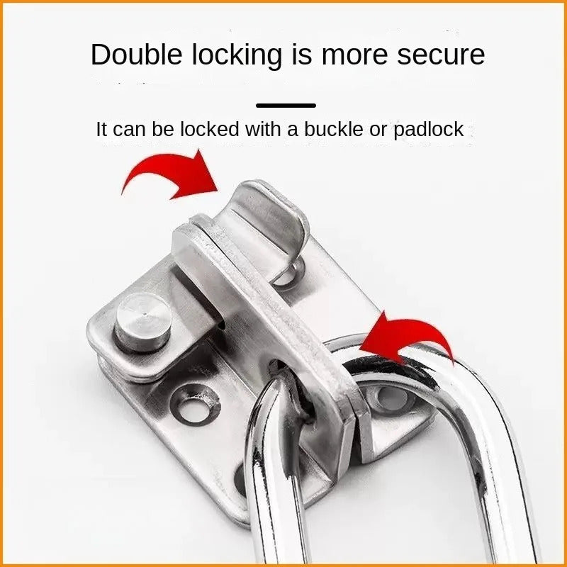 SILVER FLIP LATCH GATE LOCK SLIDING BOLT DOOR CATCH SHED CABINET SECURITY FASTENER