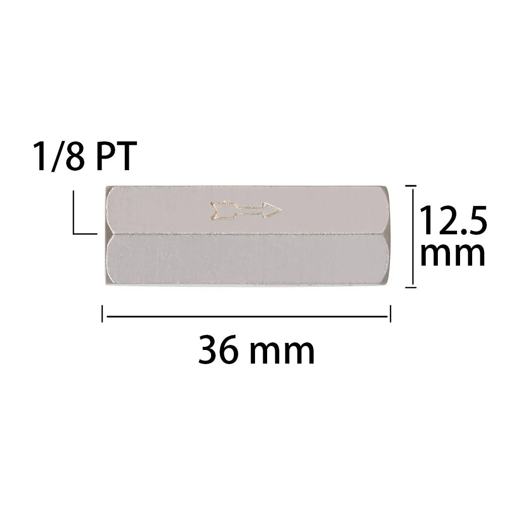 1/8" & 1/4" BSPP FEMALE - FEMALE PNEUMATIC CHECK VALVE