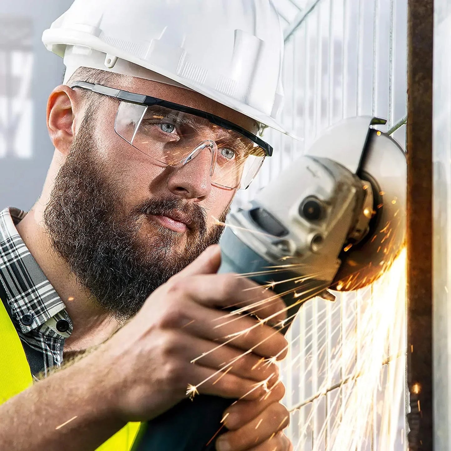 3 x EYE PROTECTION SAFETY GLASSES