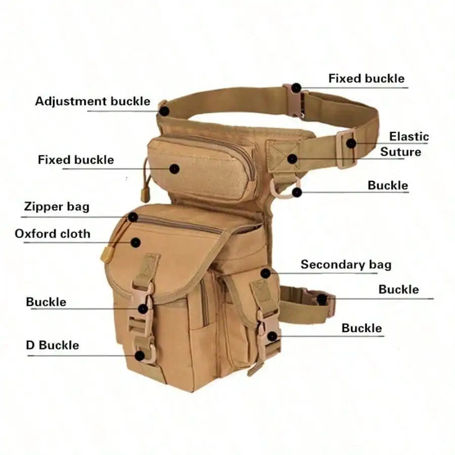 TACTICAL DROP LEG POUCH THIGH BAG, METAL DETECTING