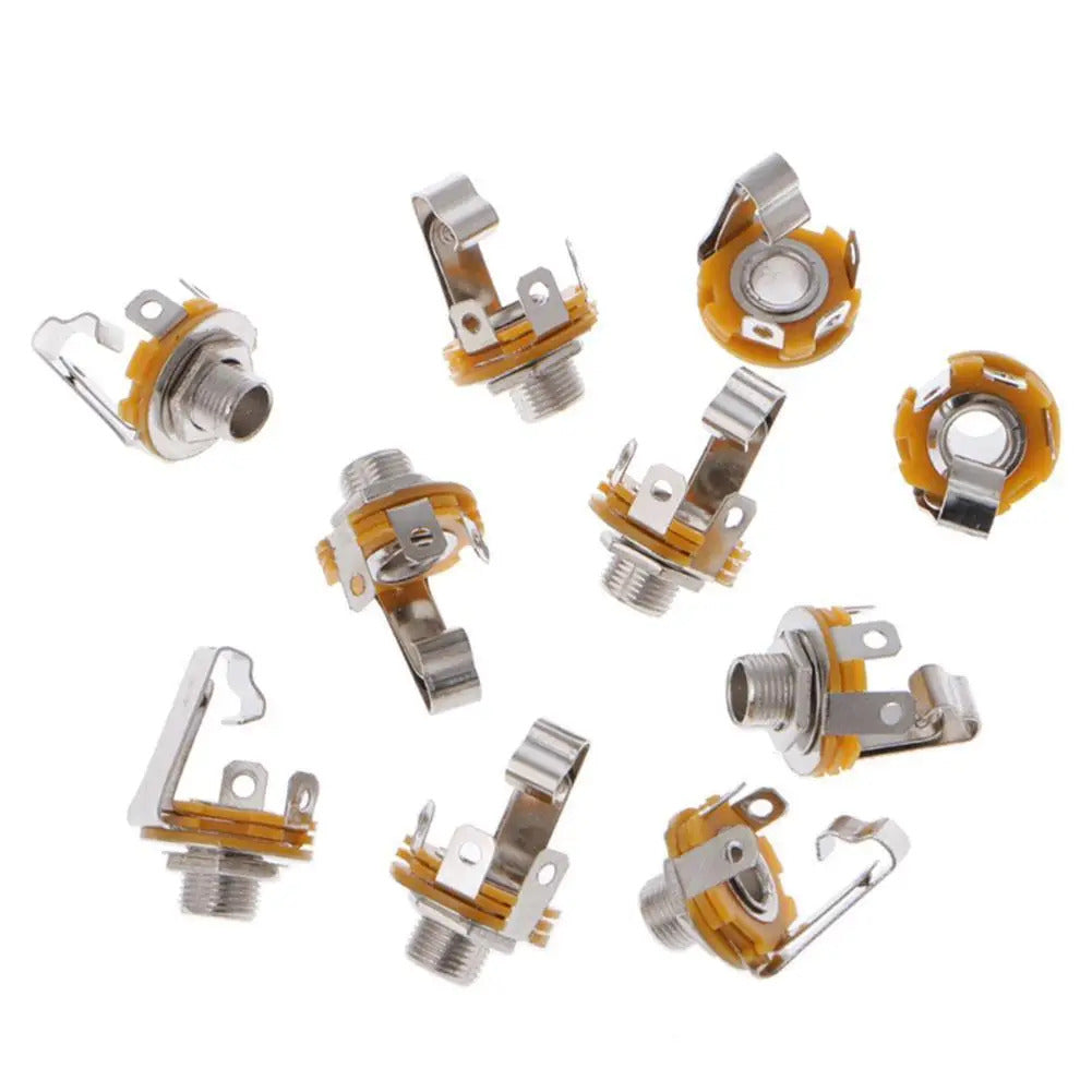 10 x 6.35mm / 6.5mm 1/4" FEMALE STEREO PLUG JACK AUDIO CONNECTOR
