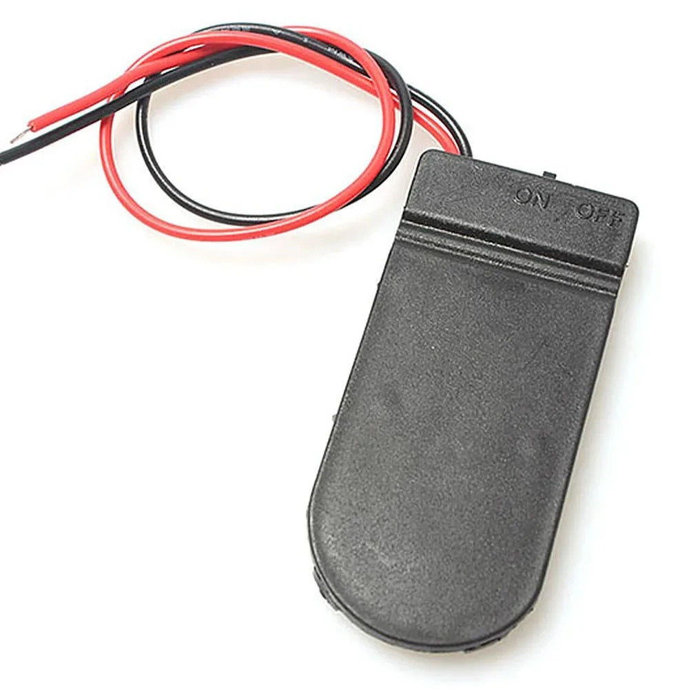 5 x CR2032 DOUBLE BATTERY HOLDER - PRE WIRED WITH SWITCH
