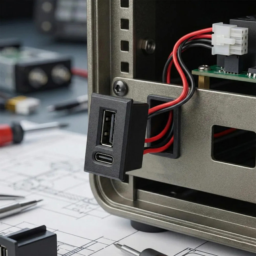 4 x DUAL USB TYPE C & A PANEL MOUNT SOCKETS