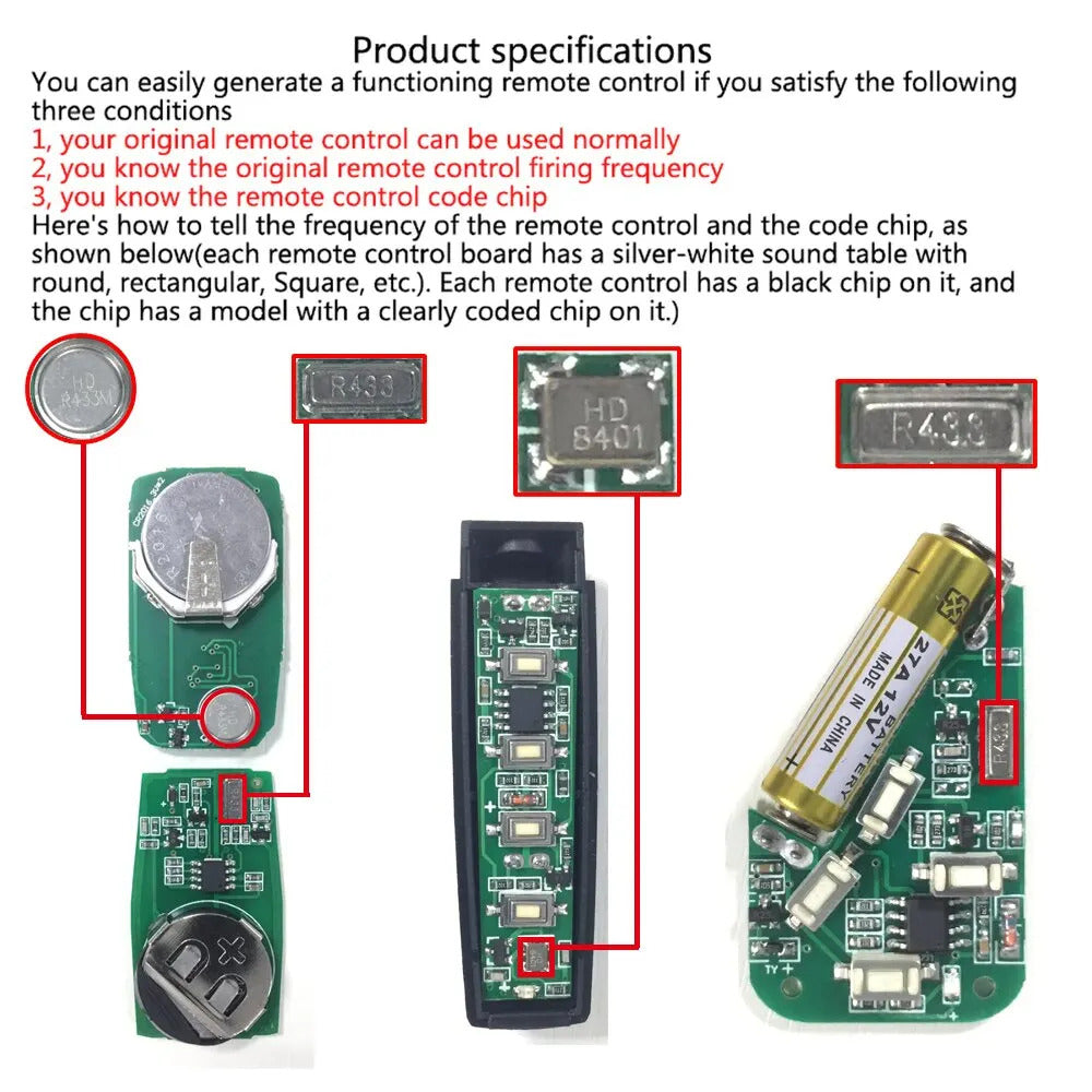 433MHz AUTO REMOTE CONTROL COPIER