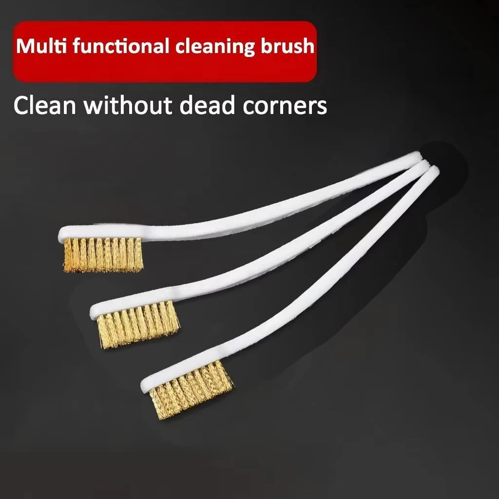 5 x BRASS WIRE MINI CLEANING BRUSH RUST PAINT REMOVAL METAL POLISHING