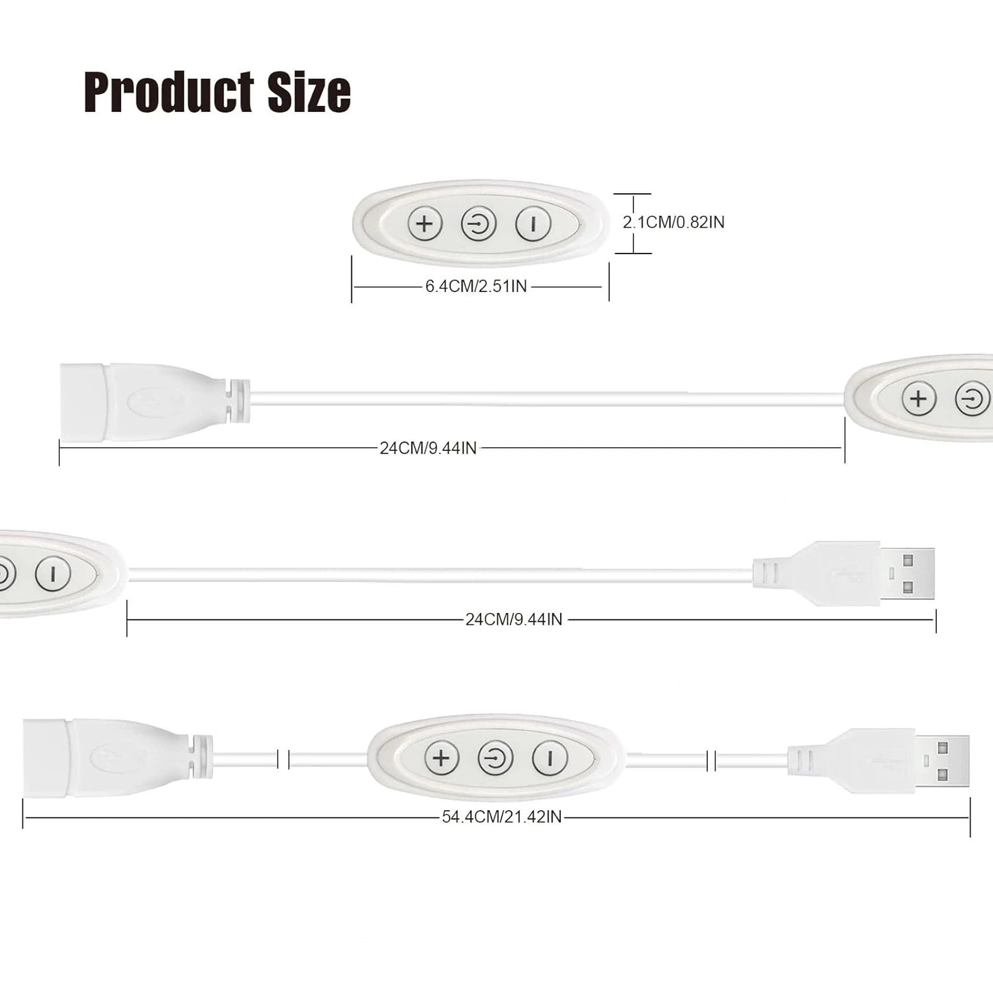 3 KEY USB DIMMER SWITCH 5V 2A 8 LEVEL DIMMING