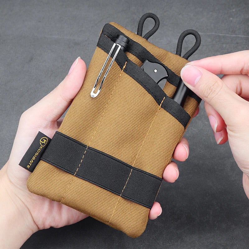 KOSIBATE H250 EDC POUCH MOLLE TACTICAL WALLET NYLON CARD KEY BELT OUTDOOR BAG