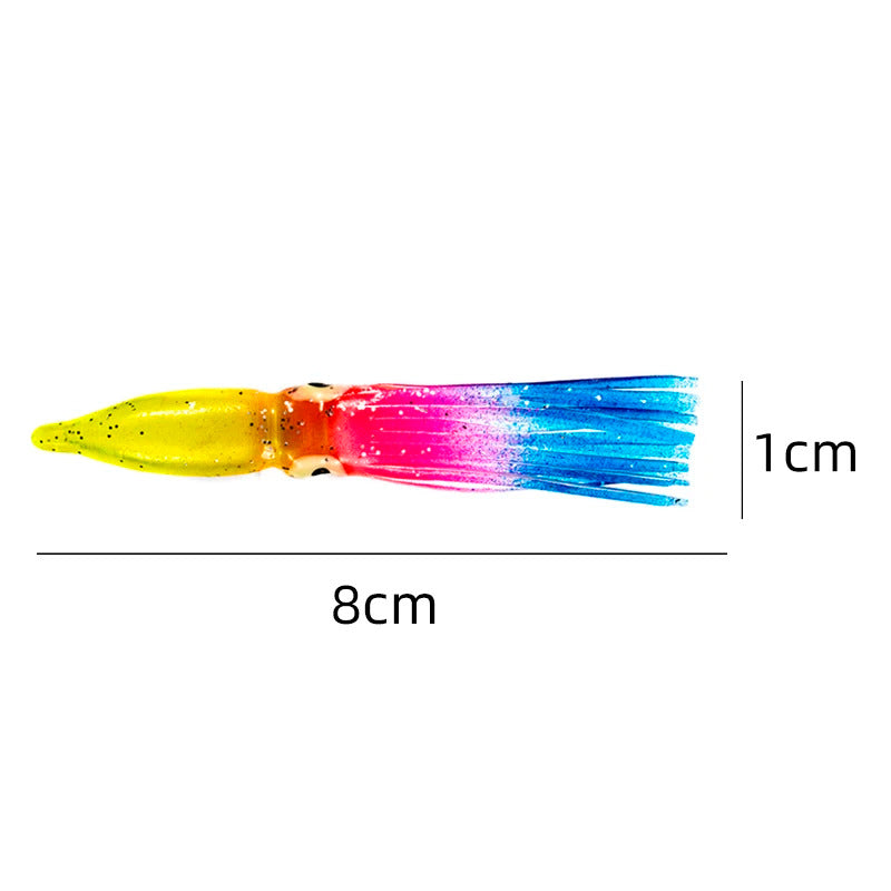 10 x SOFT SQUID FISHING LURES 8cm