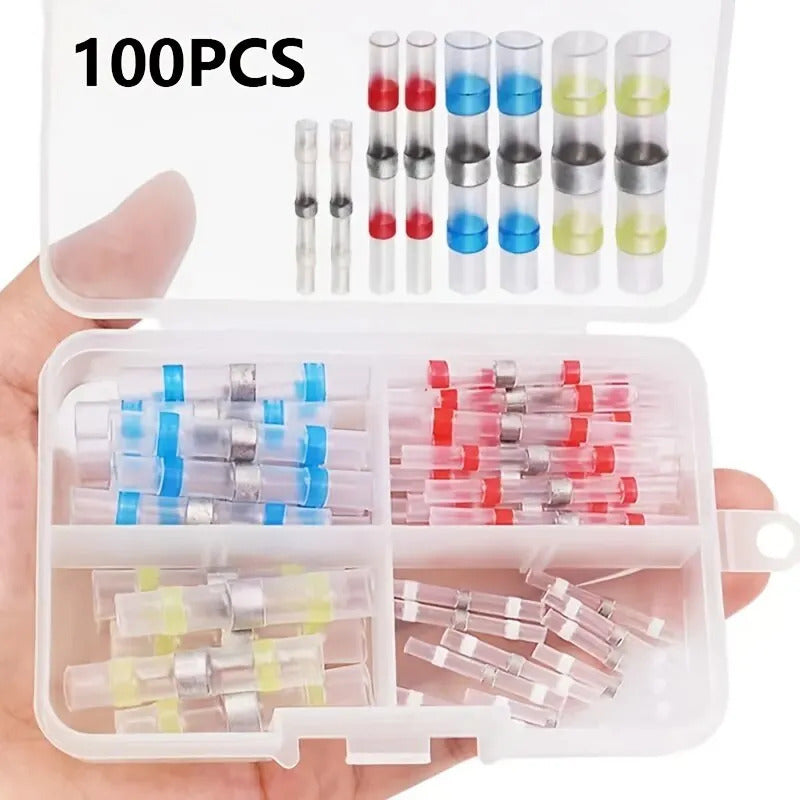 100 x WATERPROOF SOLDER SEAL HEAT SHRINK BUTT CONNECTORS