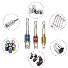 3 x SOCKET SET IMPACT DRIVER BITS 1/4" 3/8" 1/2"