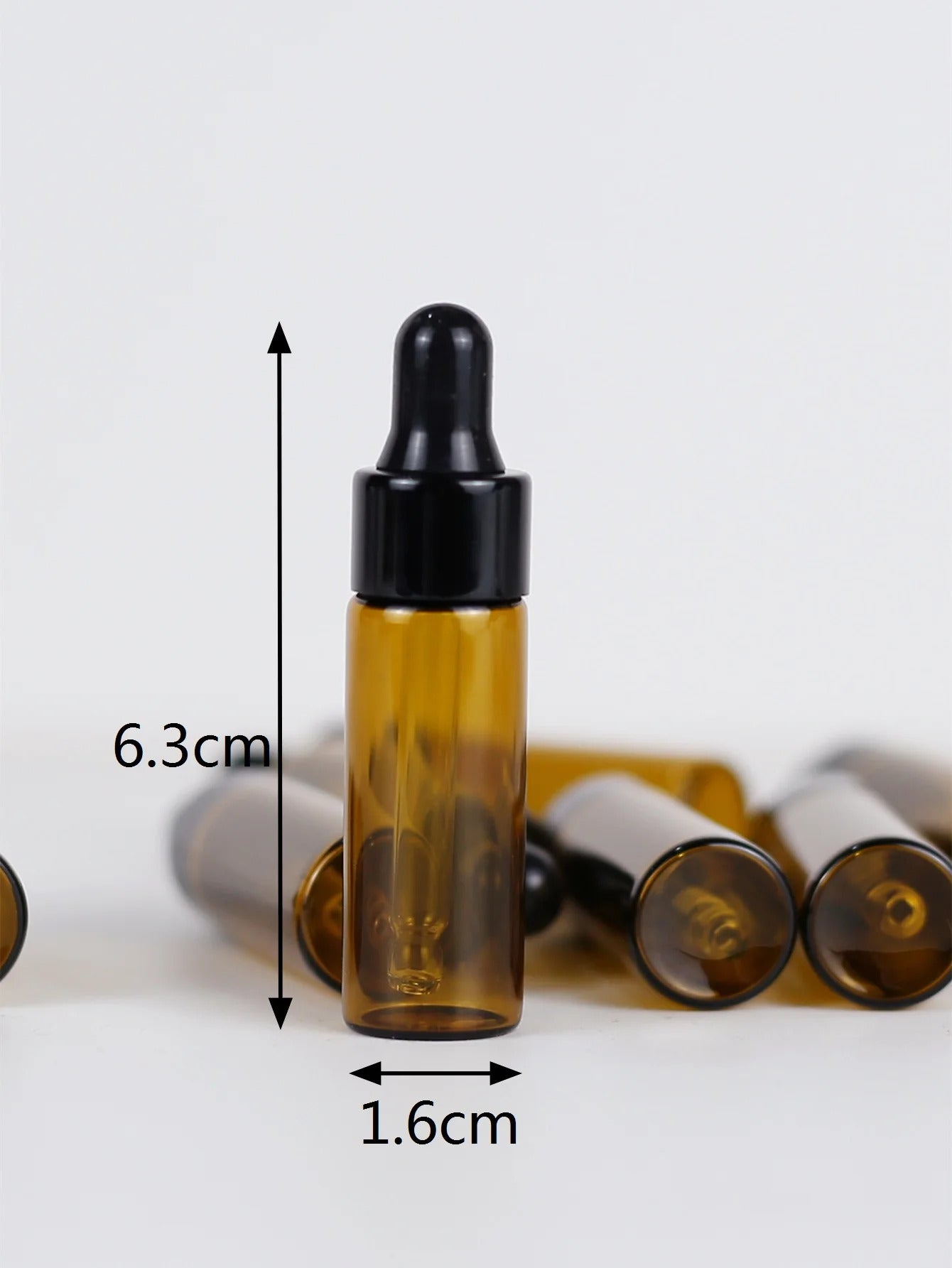 10 x 5ml AMBER GLASS DROPPER BOTTLES