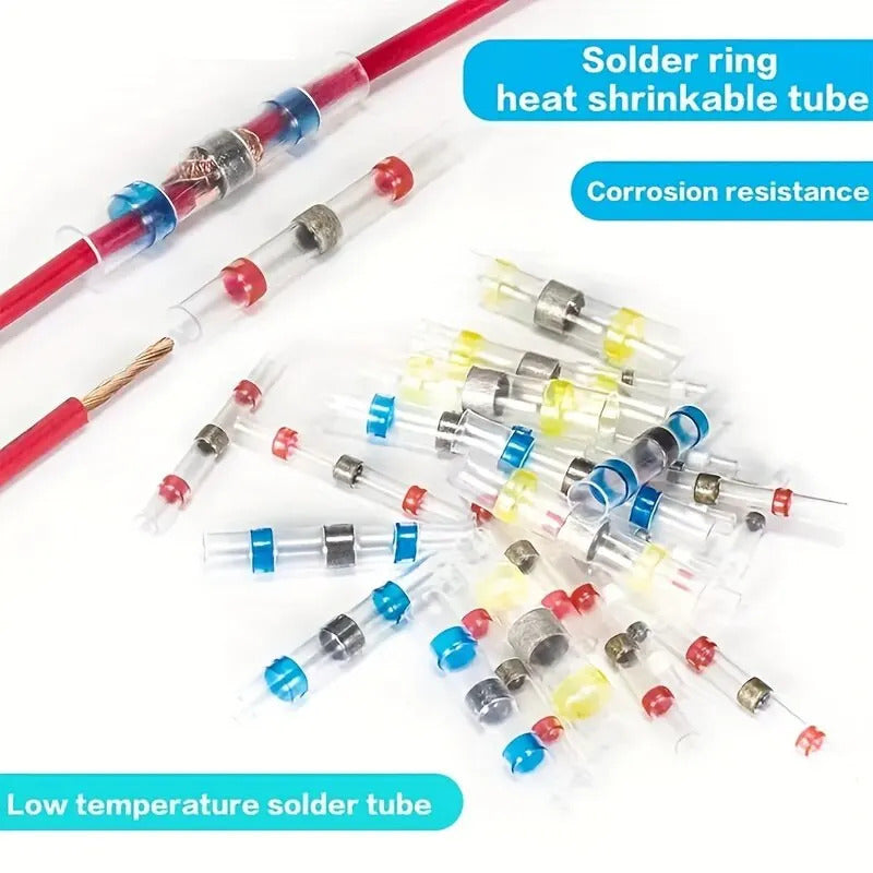 100 x WATERPROOF SOLDER SEAL HEAT SHRINK BUTT CONNECTORS