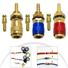 BRASS GAS / WATER QUICK RELEASE FITTING 8mm HOSE CONNECTION