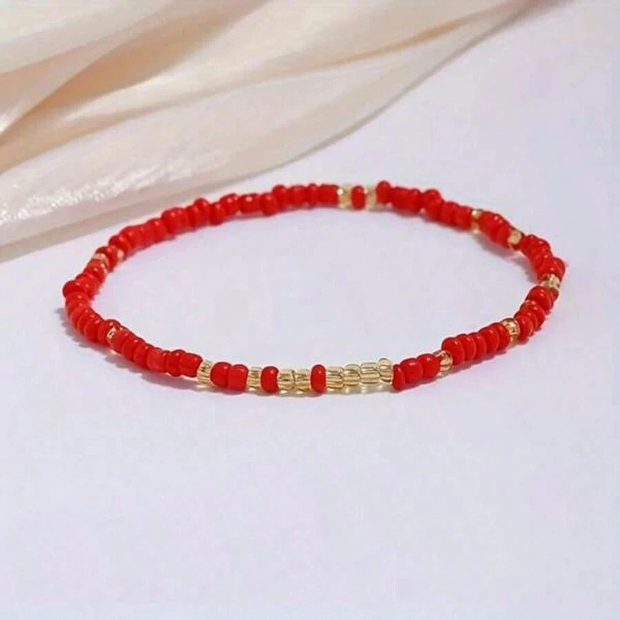 17 x COLOURFUL BOHO BEADED BRACELET SET – ELASTIC STACKABLE STRETCH BRACELETS 01