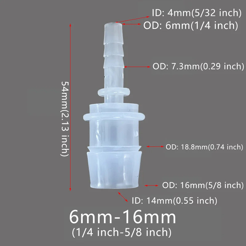 6 8 10 12 16 20 25mm REDUCING BARB CONNECTOR