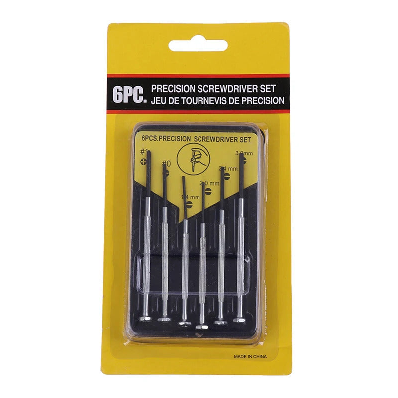 6 x MINI GLASSES SCREWDRIVER SET