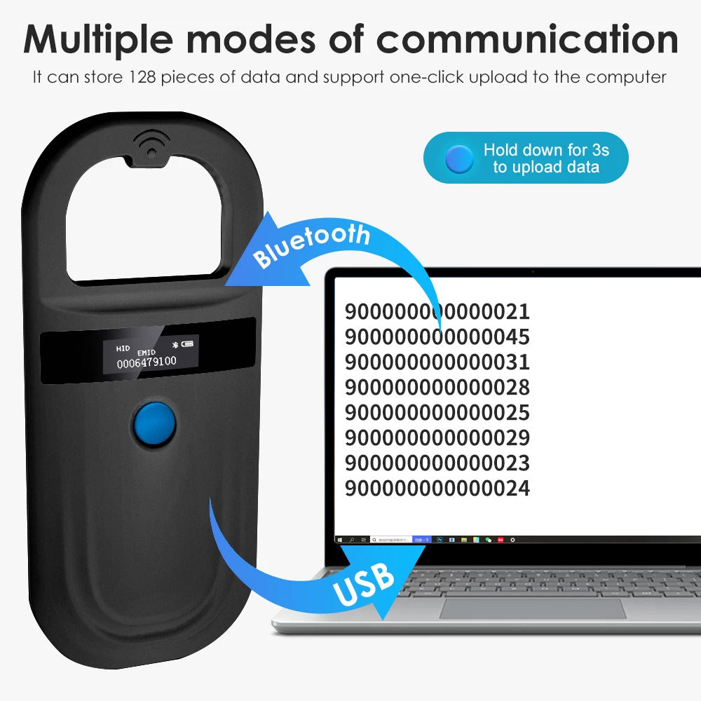 PET MICROCHIP READER - RFID134.2KHz 125KHz
