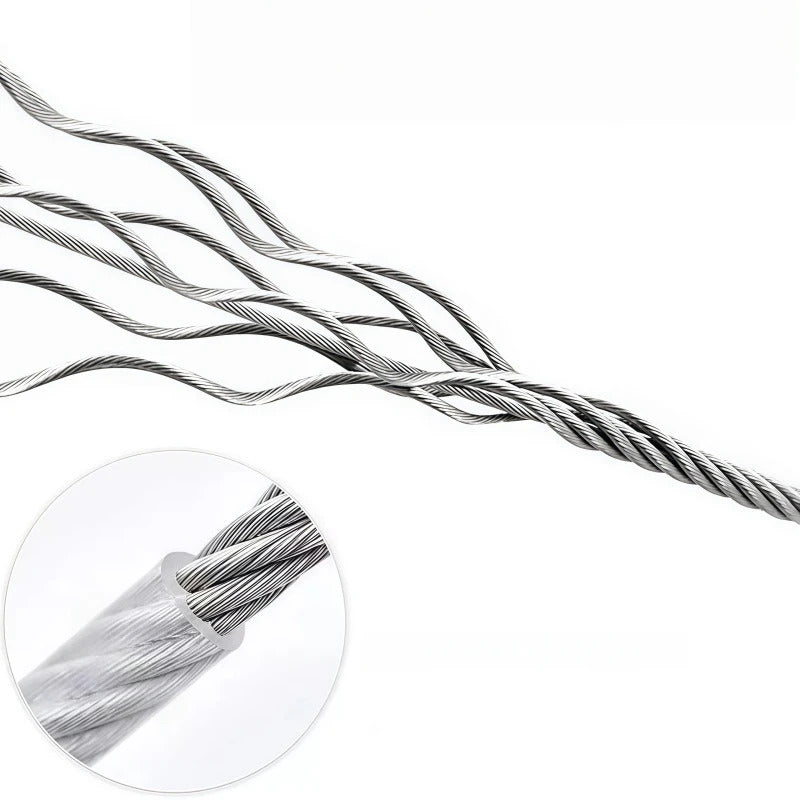 2m 5m 10m PVC COATED STEEL ROPE LINE