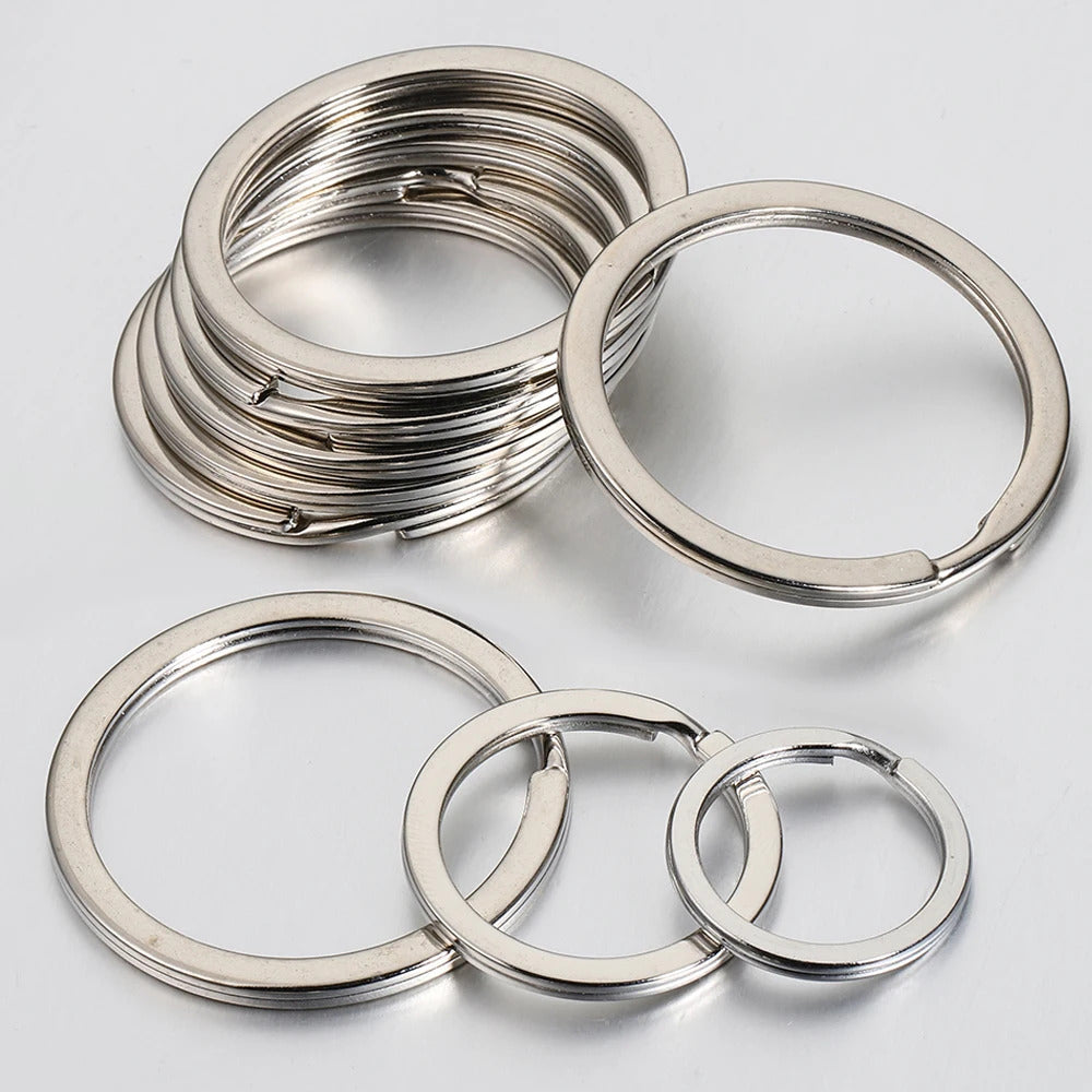 20 x STAINLESS STEEL SPLIT RINGS KEYRINGS - 15mm 30mm 40mm