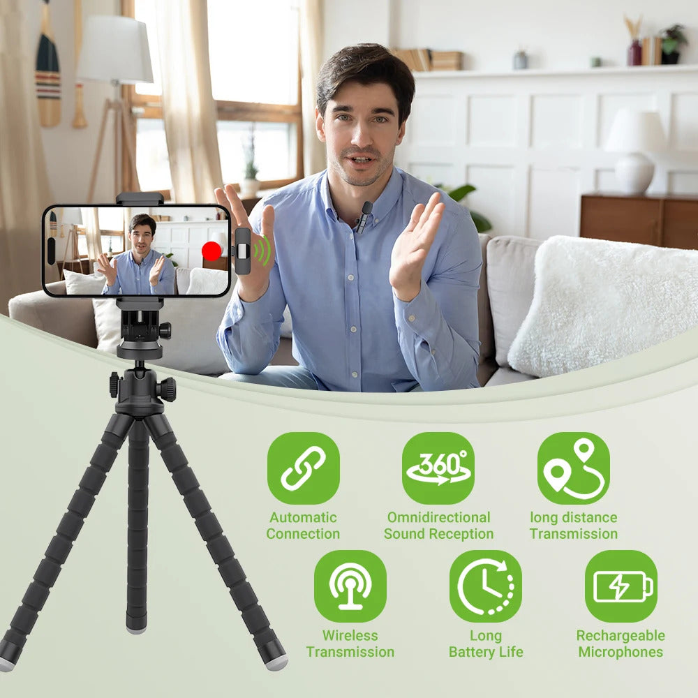 WIRELESS LAVALIER MICROPHONE - TYPE C & LIGHTNING