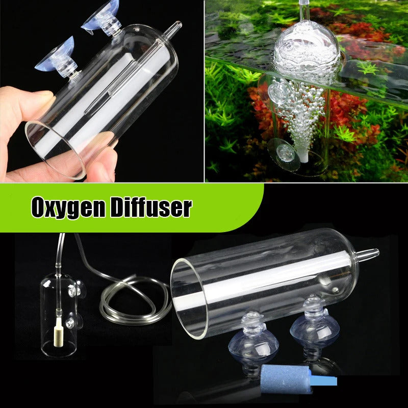 AQUARIUM OXYGEN DISSOLVING GLASS BUBBLE COUNTER TOOL