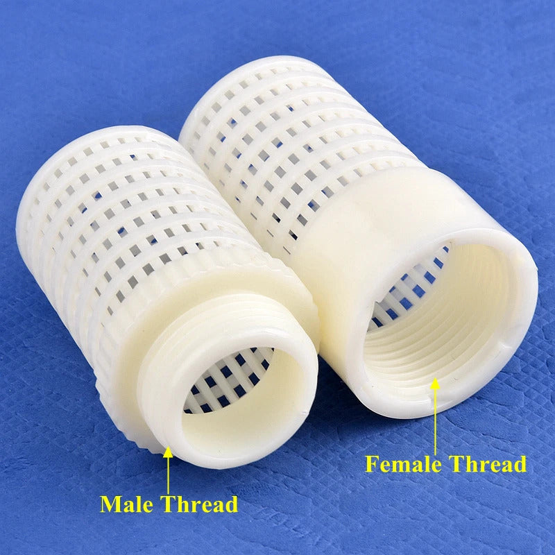 AQUARIUM / POND STAINLESS STEEL PLASTIC OUTFLOW STRAINER 1/2" 3/4" 1"