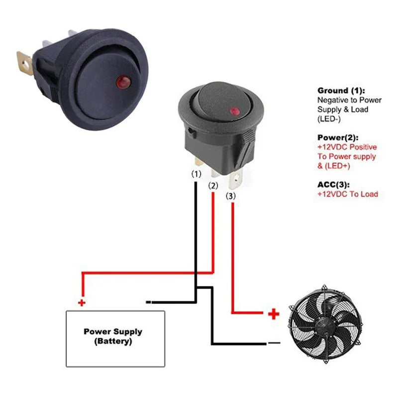 20 x ON OFF ROCKER SWITCH WITH LED