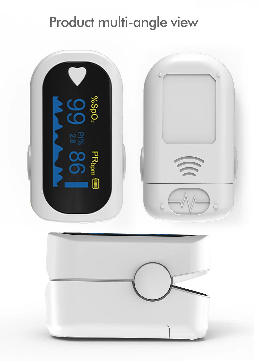 FINGER PULSE OXIMETER HEART RATE MONITOR
