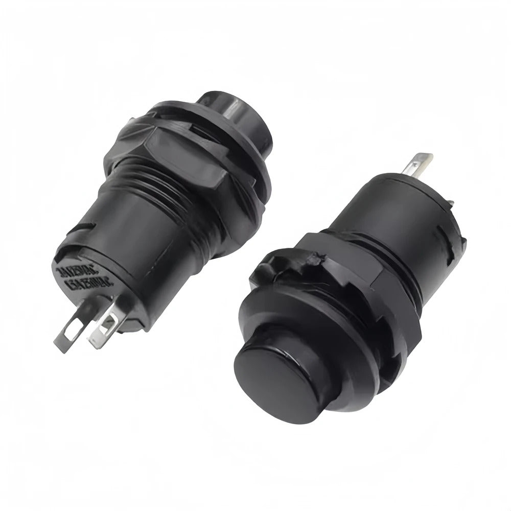 6 x SELF LOCKING / MOMENTARY PUSH SWITCHES 12mm 1.5A 250VAC