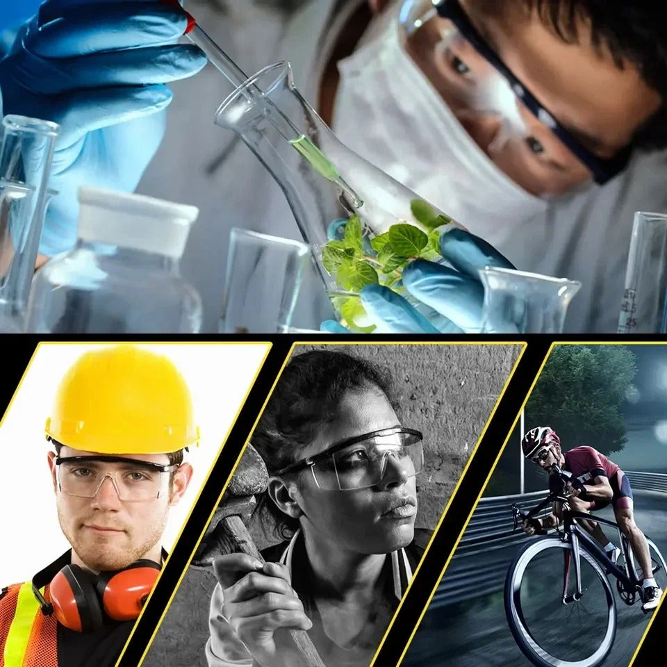 3 x EYE PROTECTION SAFETY GLASSES