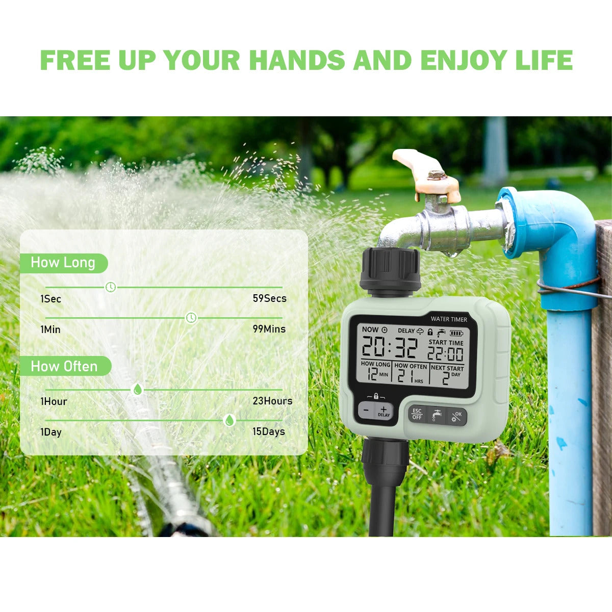 AUTOMATIC WATER TIMER GARDEN IRRIGATION MACHINE