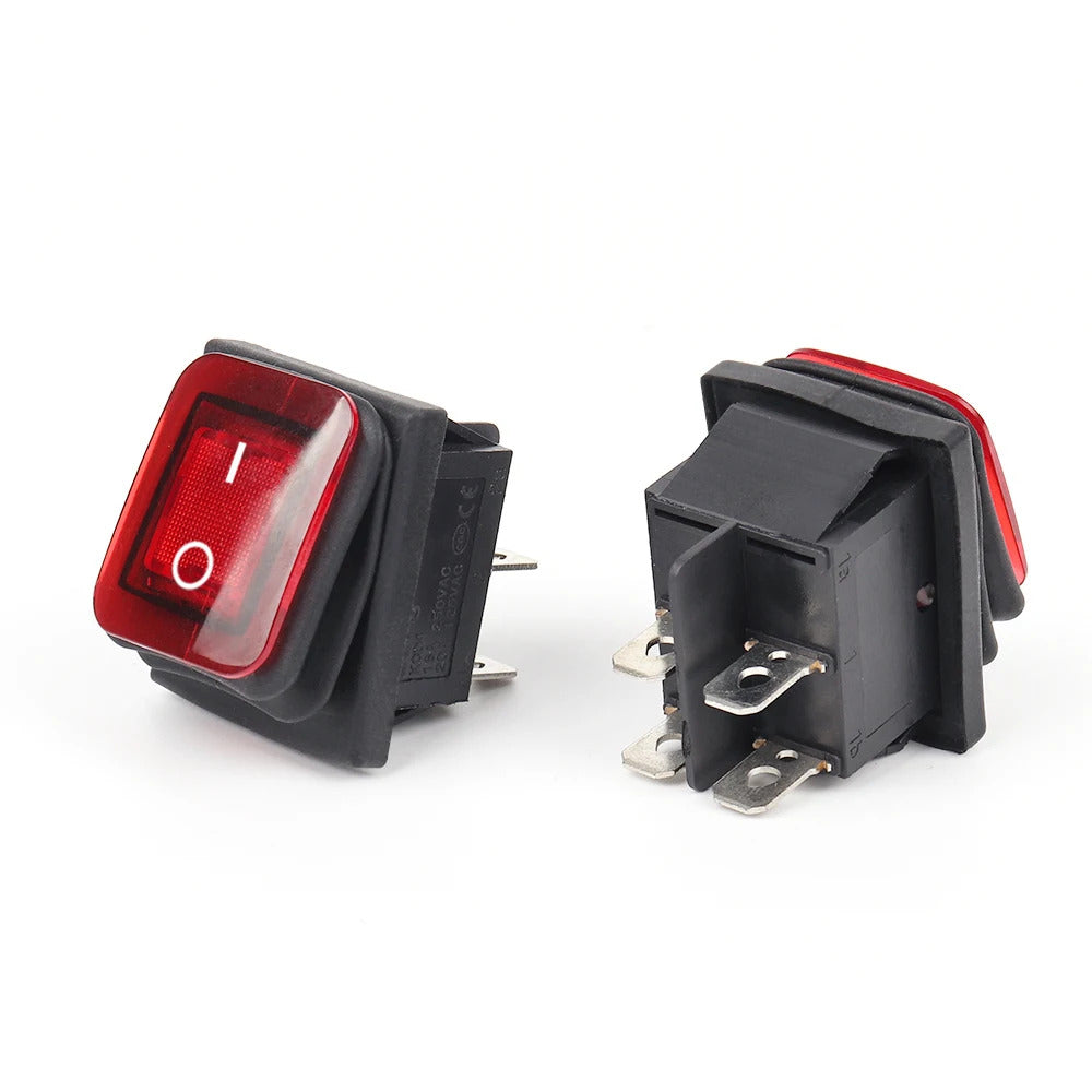 2 x 16A WATERPROOF ON OF ROCKER SWITCH 4 PIN