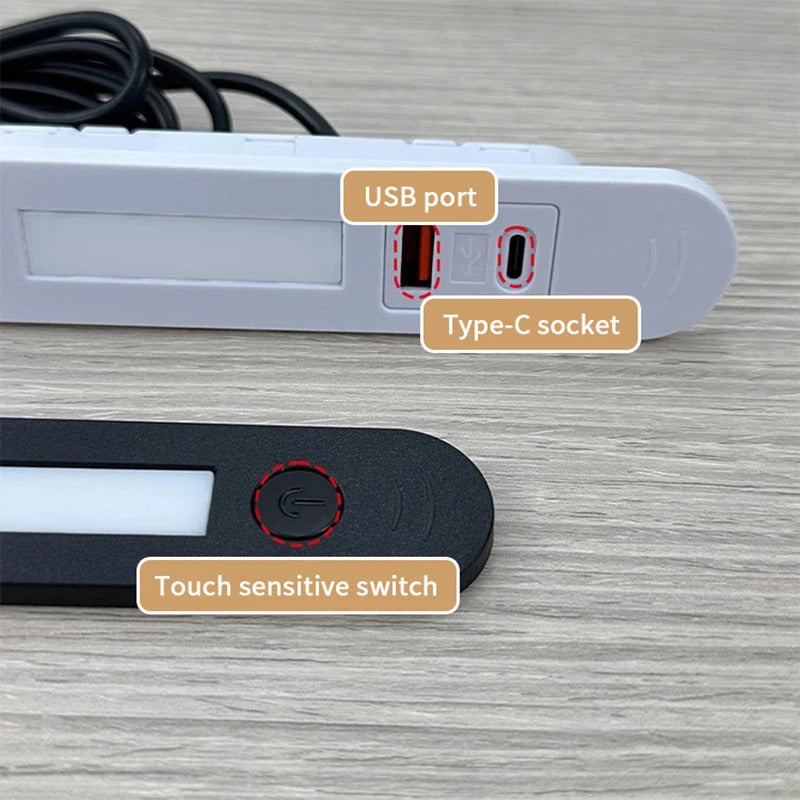 RECESSED USB TYPE A & C SOCKETS WITH LIGHT