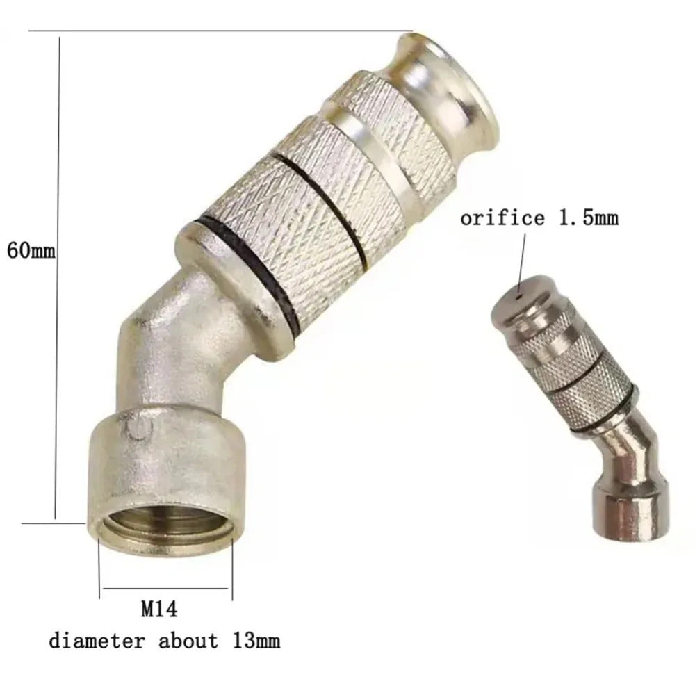 ADJUSTABLE HIGH PRESSURE BRASS WATER NOZZLE M14 1.5MM