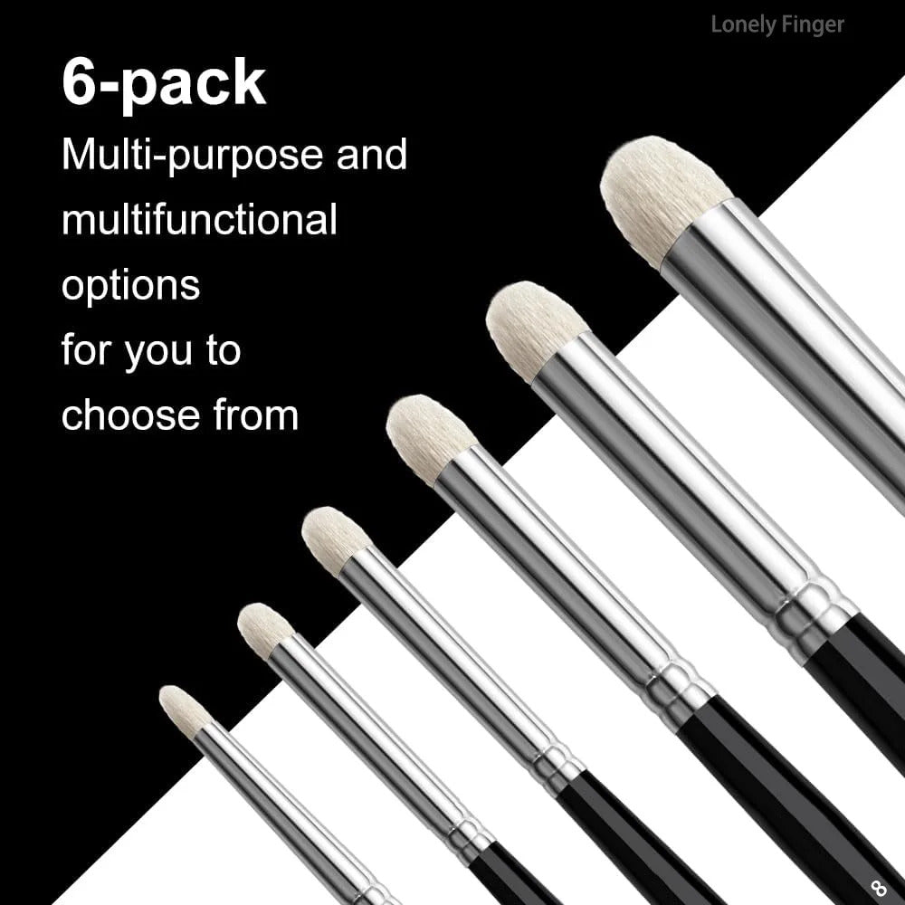 6 x DRY PAINT BRUSH SET, ROUND ENDS