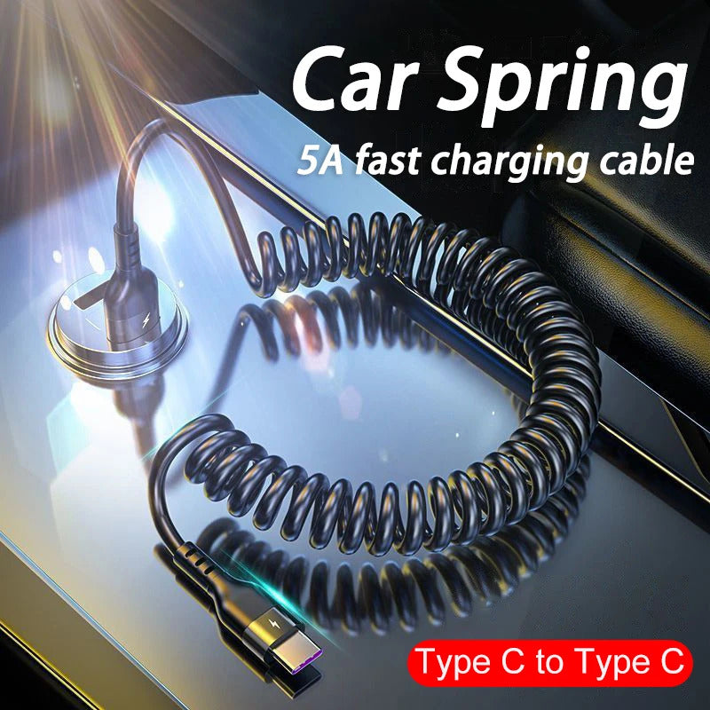 USB TYPE A - C OR C - C SPRING WIRE CHARGER 1M