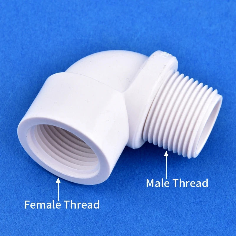 PVC THREADED ELBOW - 1/2" 3/4" 1" INCH