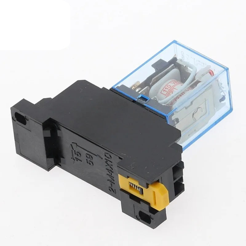 12V 24V 240V DC AC 10A 8PIN COIL POWER RELAY & SOCKET BASE DPDT