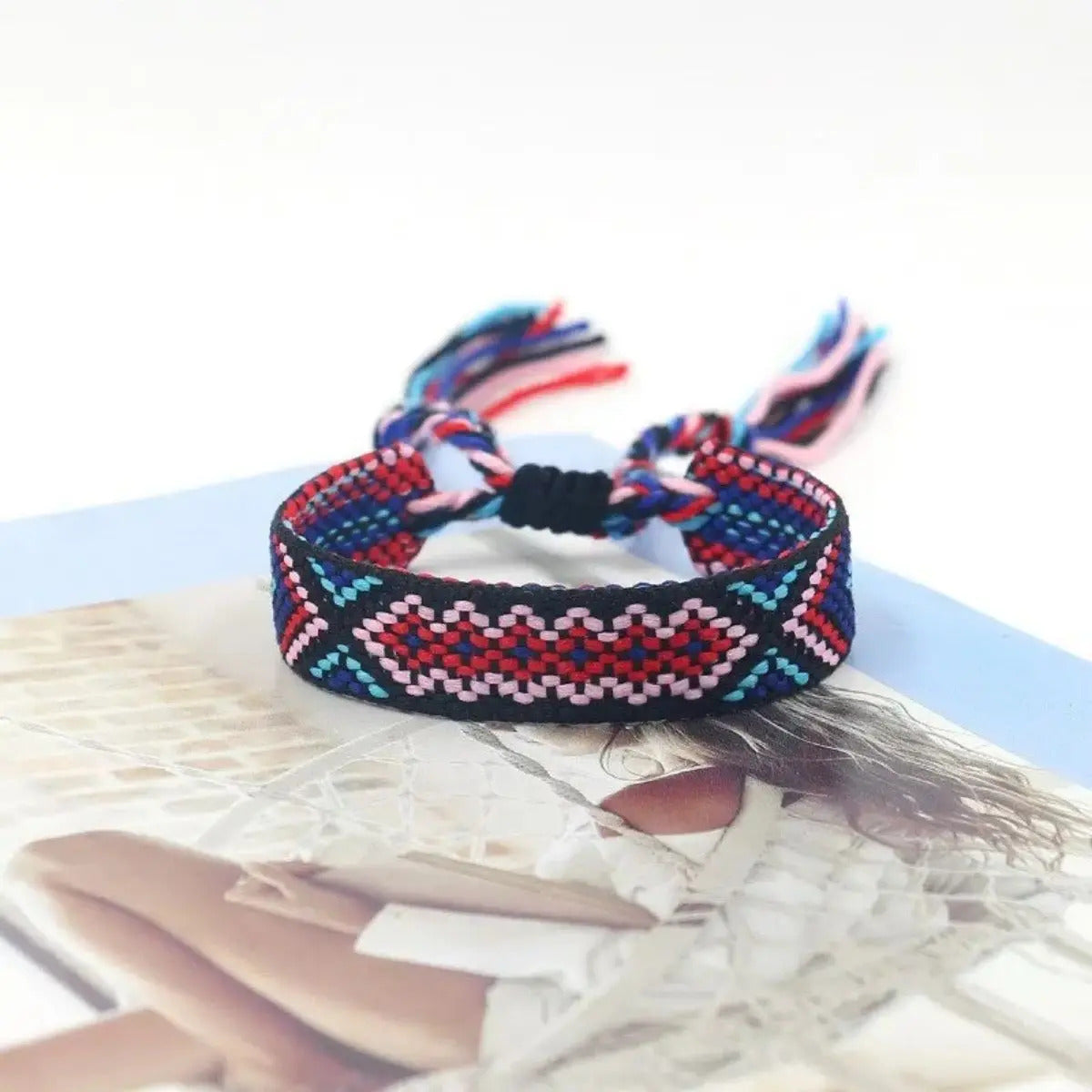 12 x BOHEMIAN NEPAL WOVEN FRIENDSHIP BRACELETS – ADJUSTABLE STRING BRACELETS 05