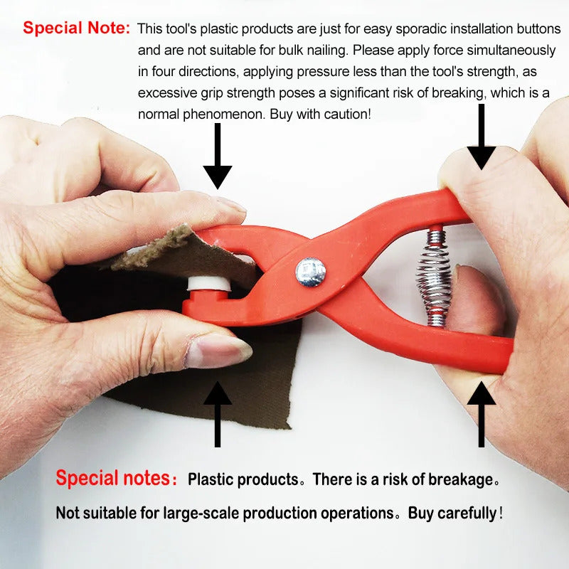 50 x METAL SNAP BUTTON KIT WITH HAND PRESS PLIERS
