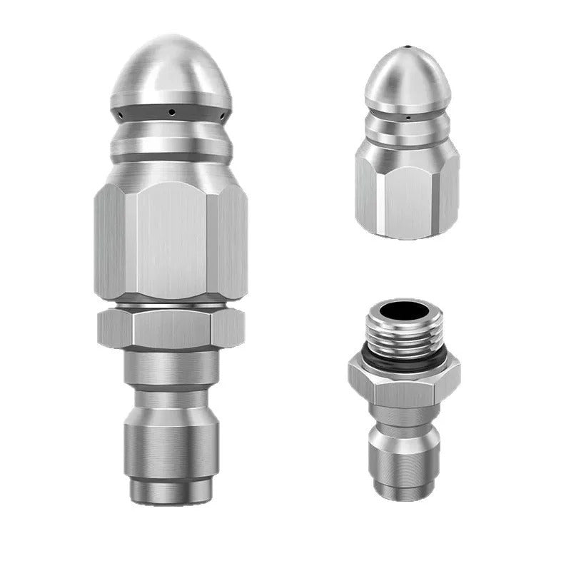 HIGH PRESSURE WATER DRAIN CLEANING NOZZEL 1/4" QUICK CONNECT